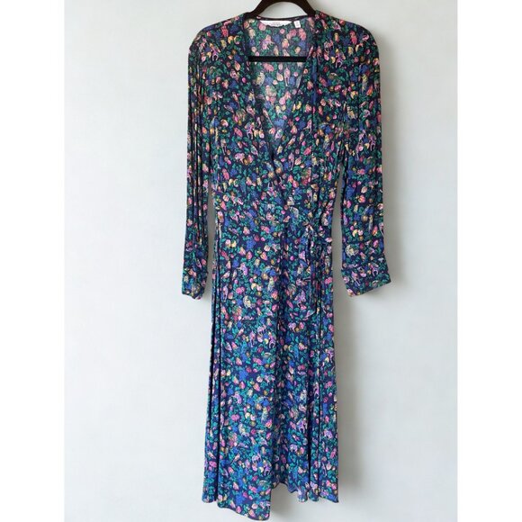 & Other Stories I  Tropical Jungle Animal Print Wrap Dress I Size EUR 38, US 6 - Picture 2 of 5